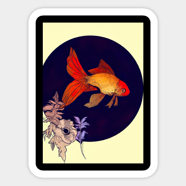 Japanese Goldfish Sticker by maxcode